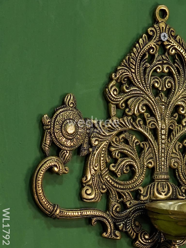 Brass Shank-Chakra Diya - WL1792