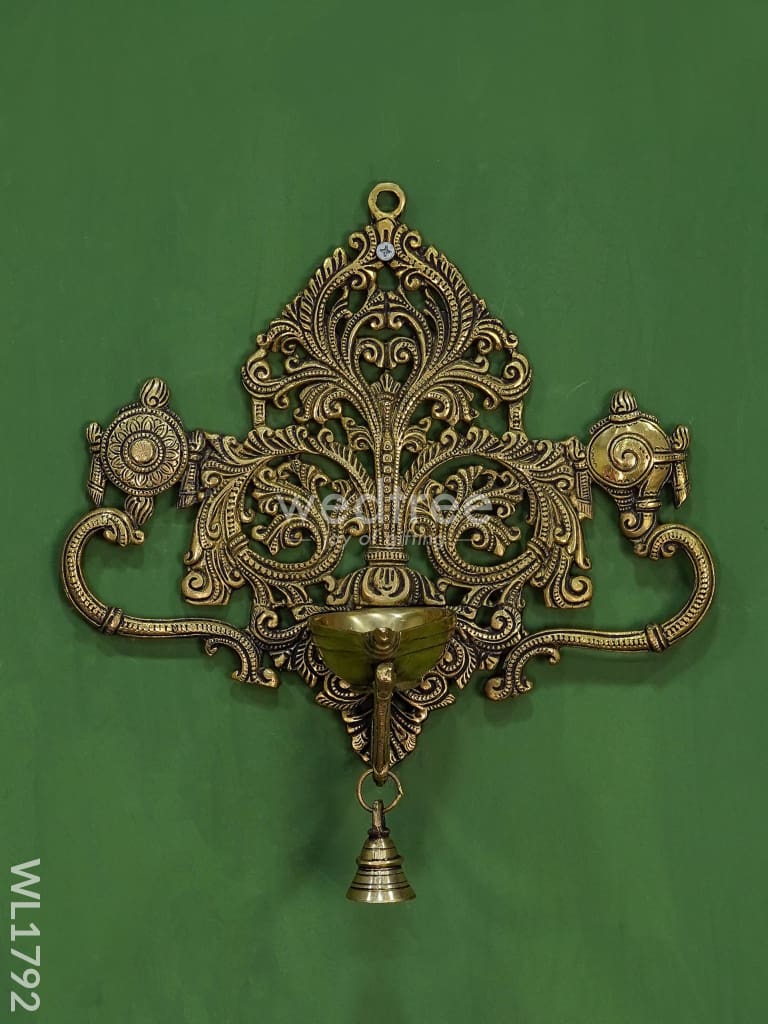 Brass Shank-Chakra Diya - WL1792