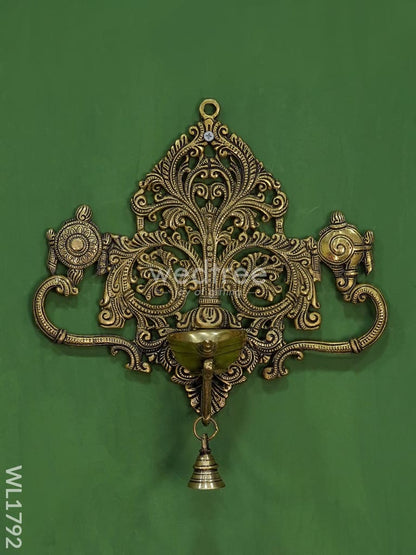 Brass Shank-Chakra Diya - WL1792