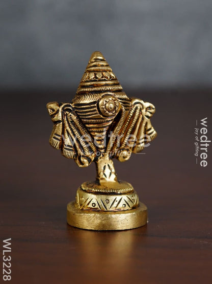Brass Shank Chakra Naama Figurines - Set of 3 - WL3228