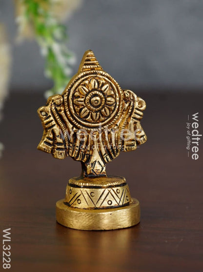 Brass Shank Chakra Naama Figurines - Set of 3 - WL3228