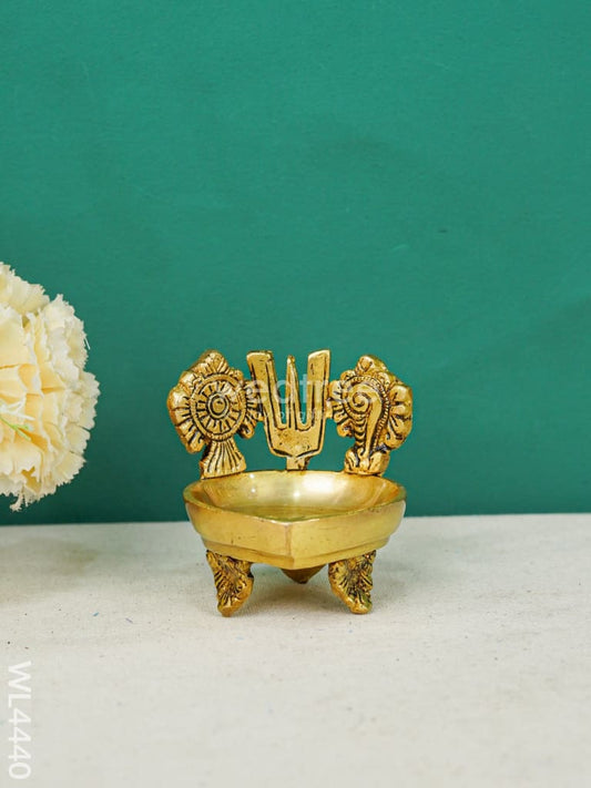 Brass Shank Chakra Nama Diya - WL4440