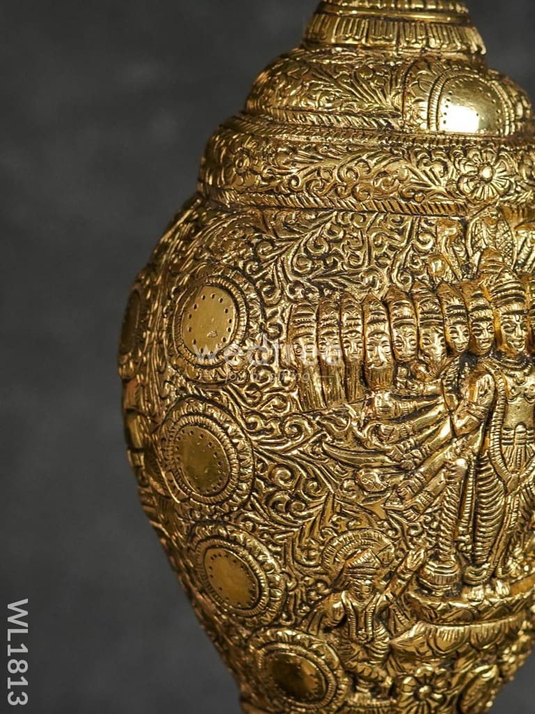 Brass Shank - Dasavathar Wall Hanging (Black Antique Finish) - WL1813