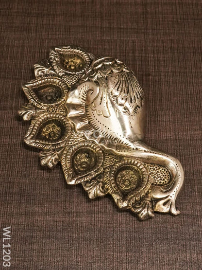 Brass Shank Shaped Diya - WL1203