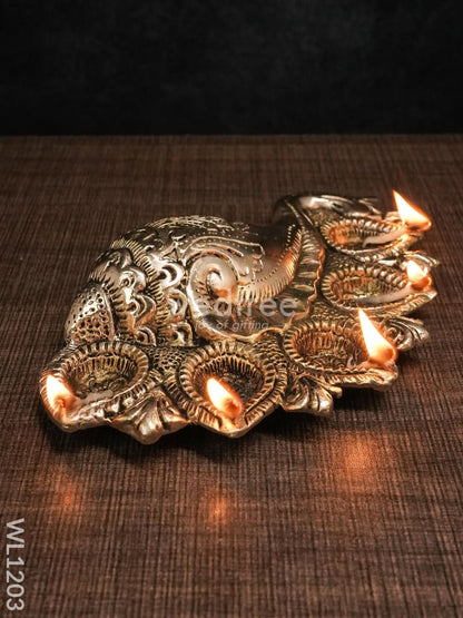 Brass Shank Shaped Diya - WL1203