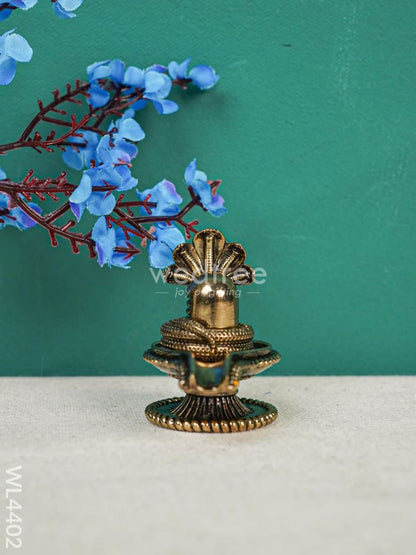 Brass Shivalingam with Snake Idol - WL4402