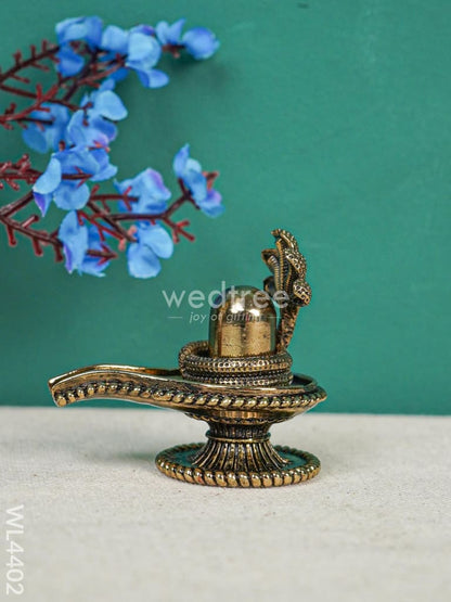 Brass Shivalingam with Snake Idol - WL4402