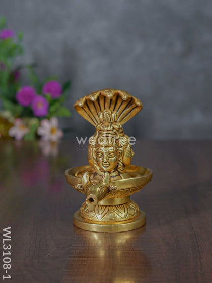 Brass Shivling with Snake - WL3108-1