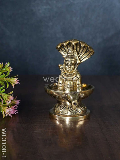 Brass Shivling with Snake - WL3108-1