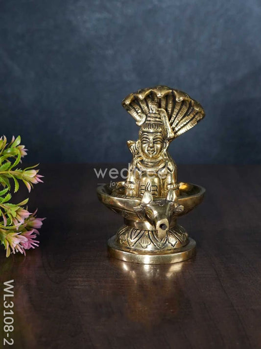 Brass Shivling with Snake - WL3108-2