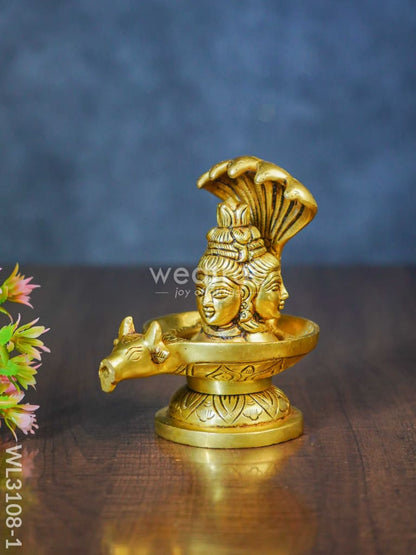 Brass Shivling with Snake - WL3108-1