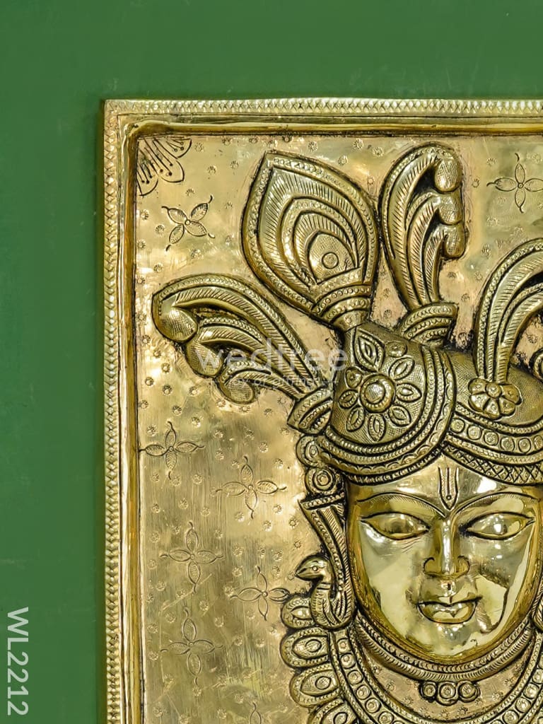 Brass Shreenathji Wall Hanging - WL2212