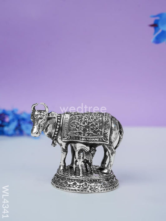 Brass Silver Antique Cow And Calf - WL4341