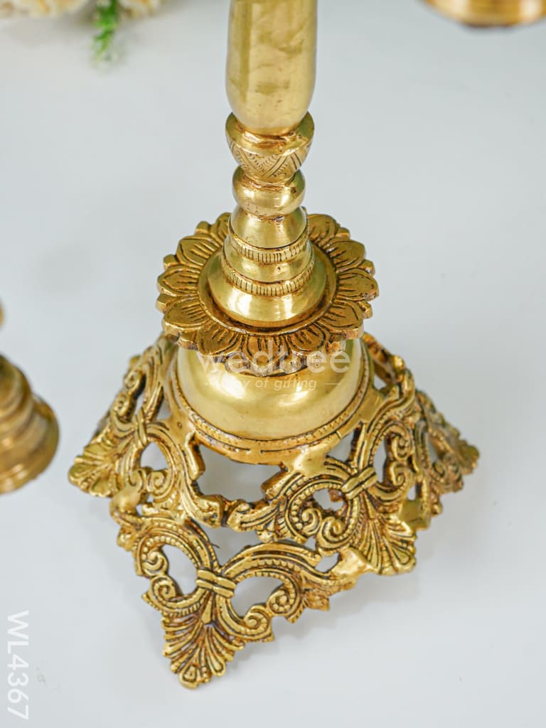 Brass Square Chowki with Bells - WL4367