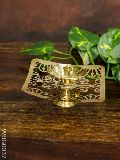 Brass Square Shaped Diya - WBG0037