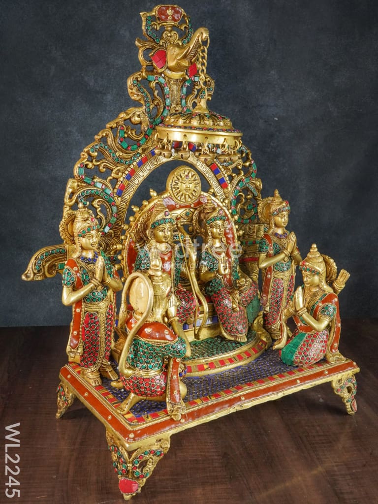 Brass Sri Ramar Pattabishekam Statue - WL2245