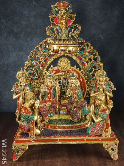 Brass Sri Ramar Pattabishekam Statue - WL2245