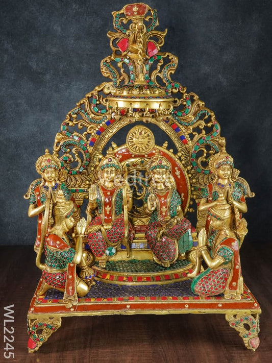 Brass Sri Ramar Pattabishekam Statue - WL2245