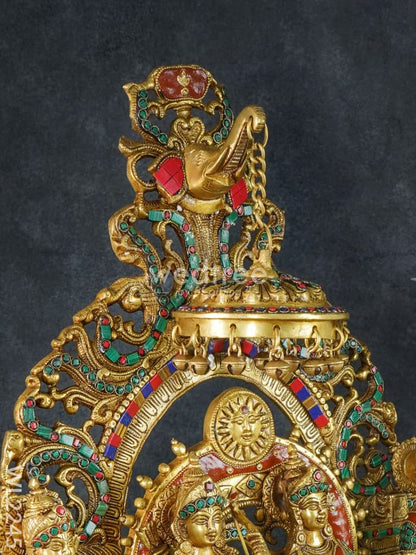 Brass Sri Ramar Pattabishekam Statue - WL2245