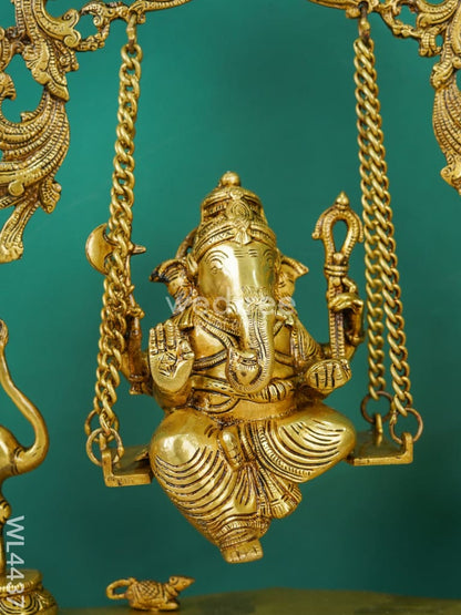 Brass Swing Ganesha - WL4437