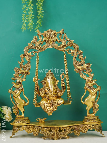 Brass Swing Ganesha - WL4437