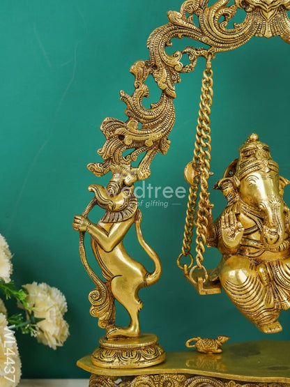 Brass Swing Ganesha - WL4437