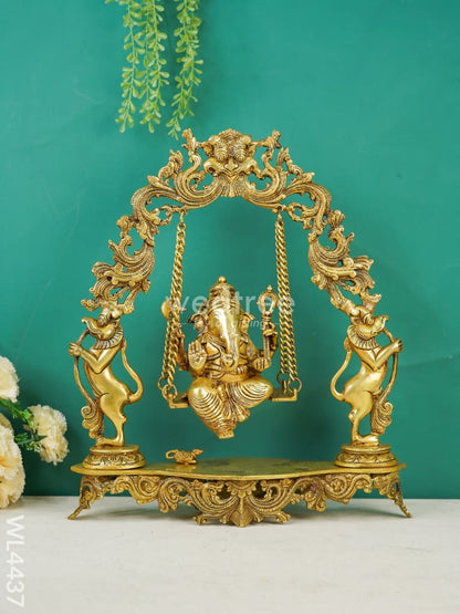 Brass Swing Ganesha - WL4437