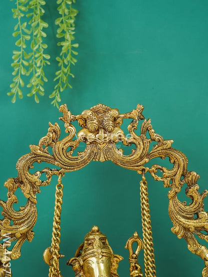 Brass Swing Ganesha - WL4437