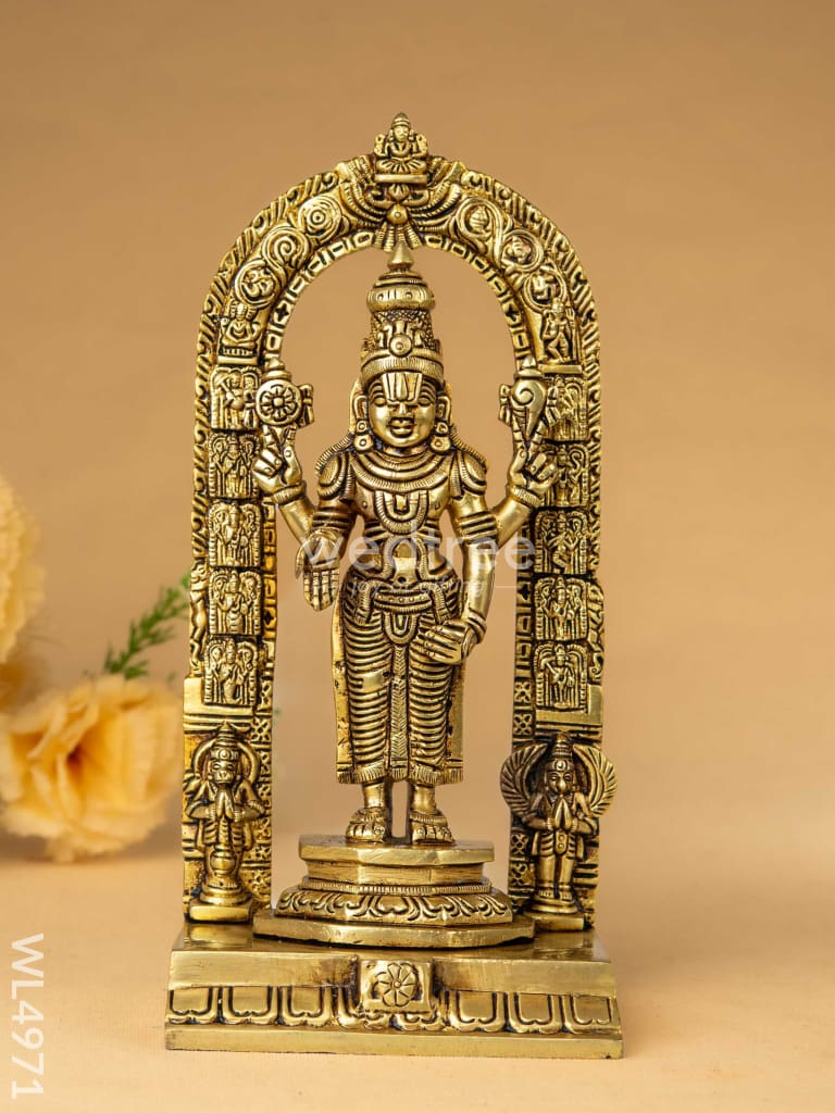 Brass Tirupathi Balaji Idol - 9 inch - WL4971