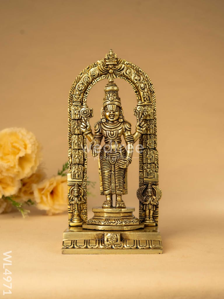 Brass Tirupathi Balaji Idol - 9 inch - WL4971