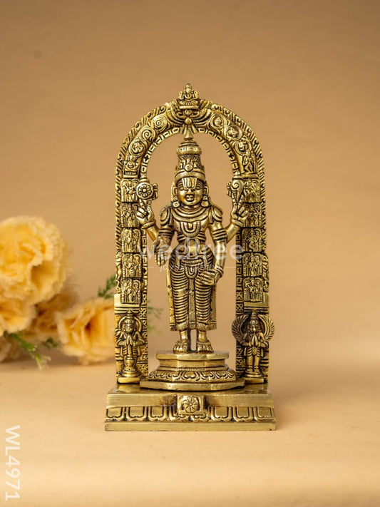 Brass Tirupathi Balaji Idol - 9 inch - WL4971