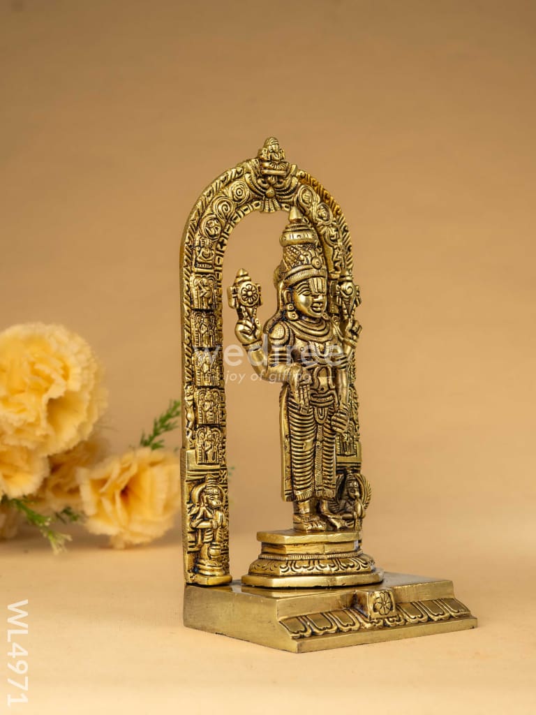 Brass Tirupathi Balaji Idol - 9 inch - WL4971