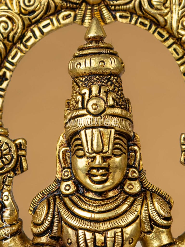 Brass Tirupathi Balaji Idol - 9 inch - WL4971