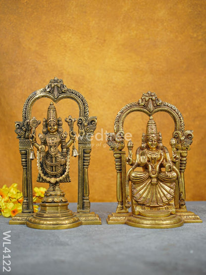 Brass Tirupati Balaji with Padmavathi Thayar - WL4122