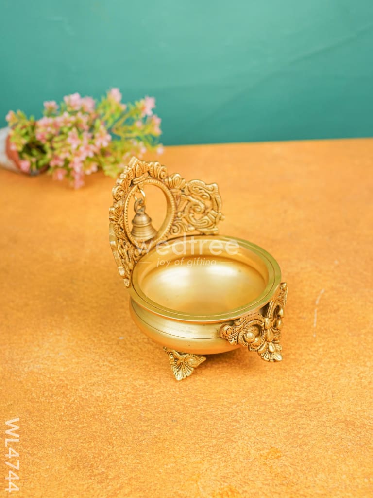 Brass Urli with Bell - 7 inch - WL4744