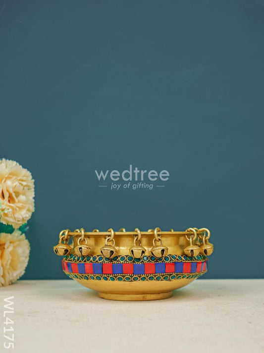 Brass Urli with Bells - WL4175