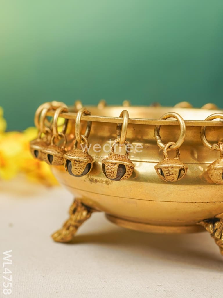 Brass Urli with Bells - WL4758
