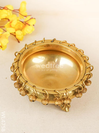Brass Urli with Bells - WL4758