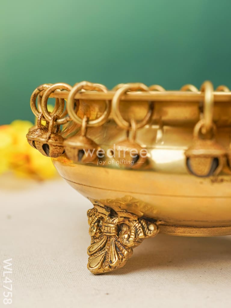 Brass Urli with Bells - WL4758