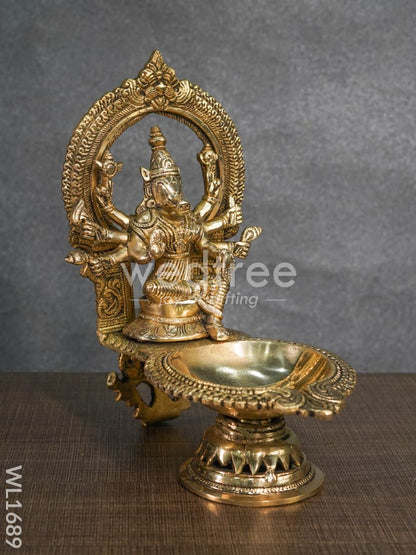 Brass Varahi Devi Diya - WL1689