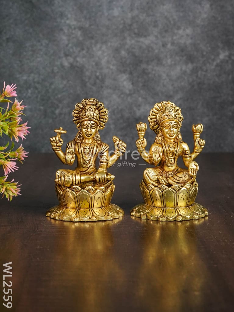 Brass Vishnu & Lakshmi Set - WL2559
