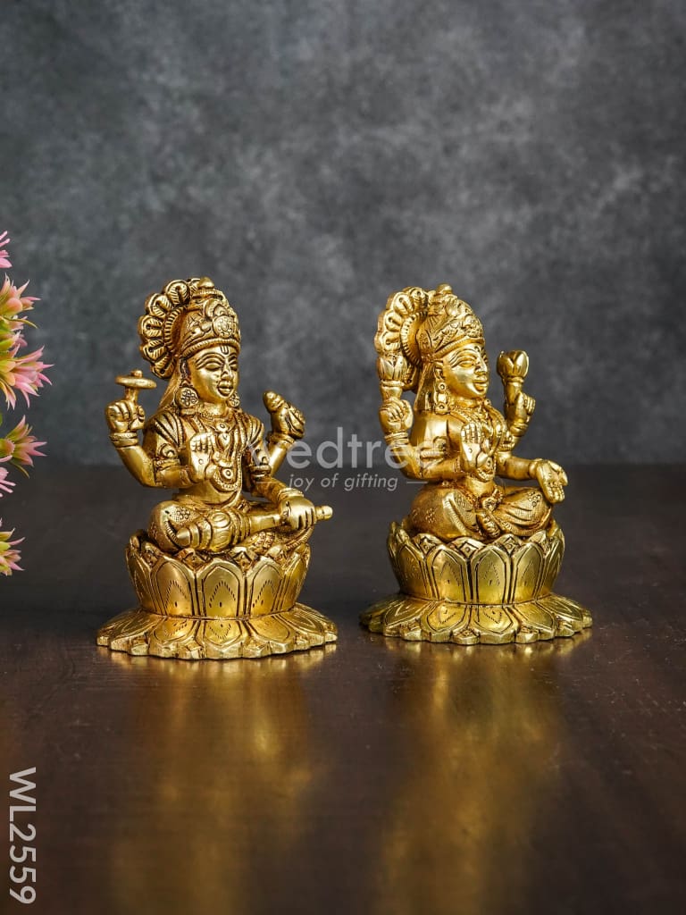 Brass Vishnu & Lakshmi Set - WL2559