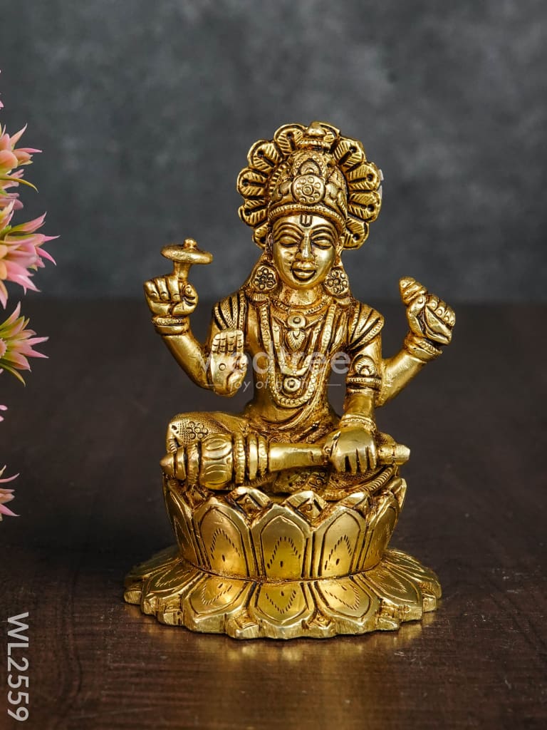 Brass Vishnu & Lakshmi Set - WL2559
