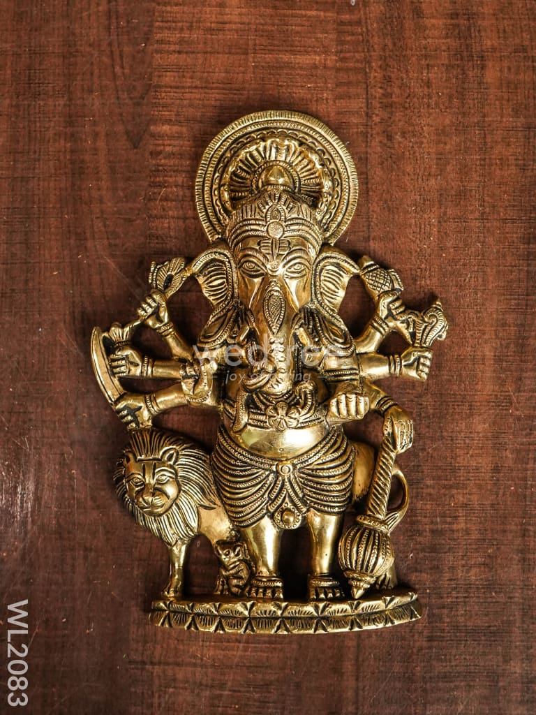 Brass Wall Hanging Drishti Ganesha  - WL2083