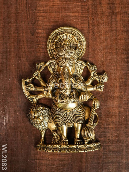 Brass Wall Hanging Drishti Ganesha  - WL2083