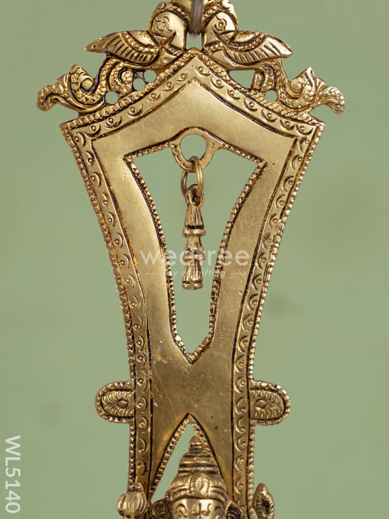 Brass Wall Hanging Ganesha - 13 inch - WL5140