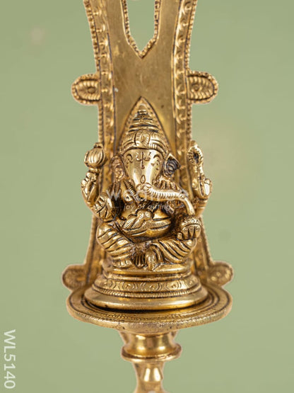 Brass Wall Hanging Ganesha - 13 inch - WL5140