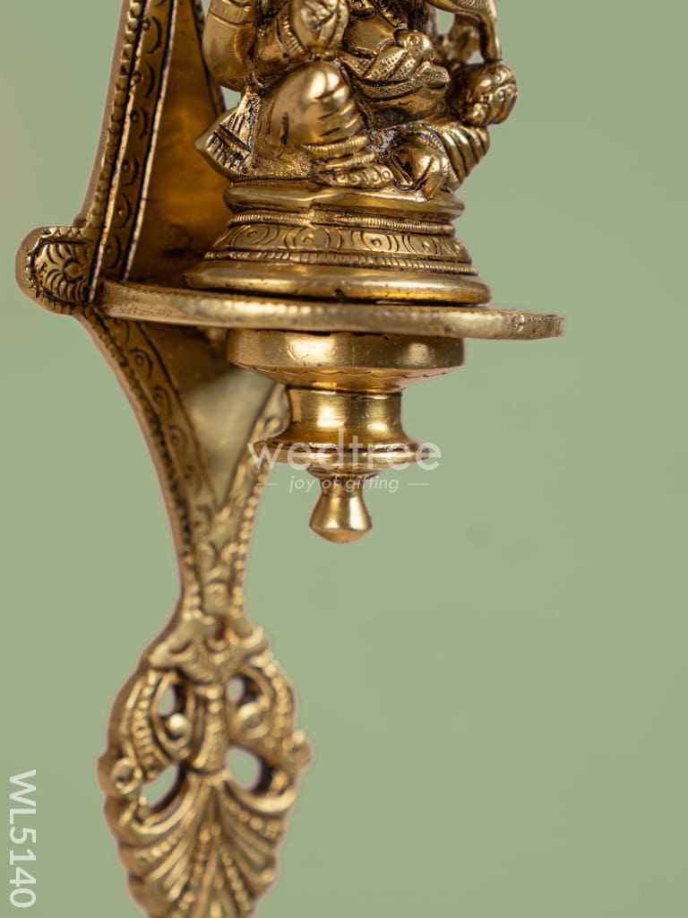 Brass Wall Hanging Ganesha - 13 inch - WL5140