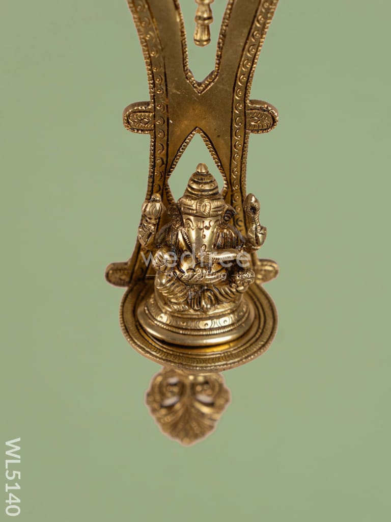 Brass Wall Hanging Ganesha - 13 inch - WL5140