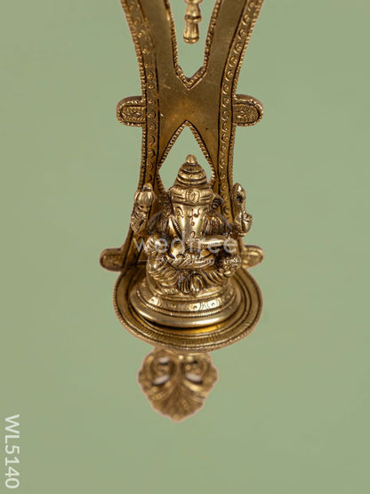Brass Wall Hanging Ganesha - 13 inch - WL5140